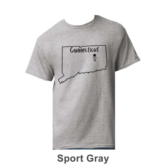 CT Basketball Design on Adult Unisex T-Shirt