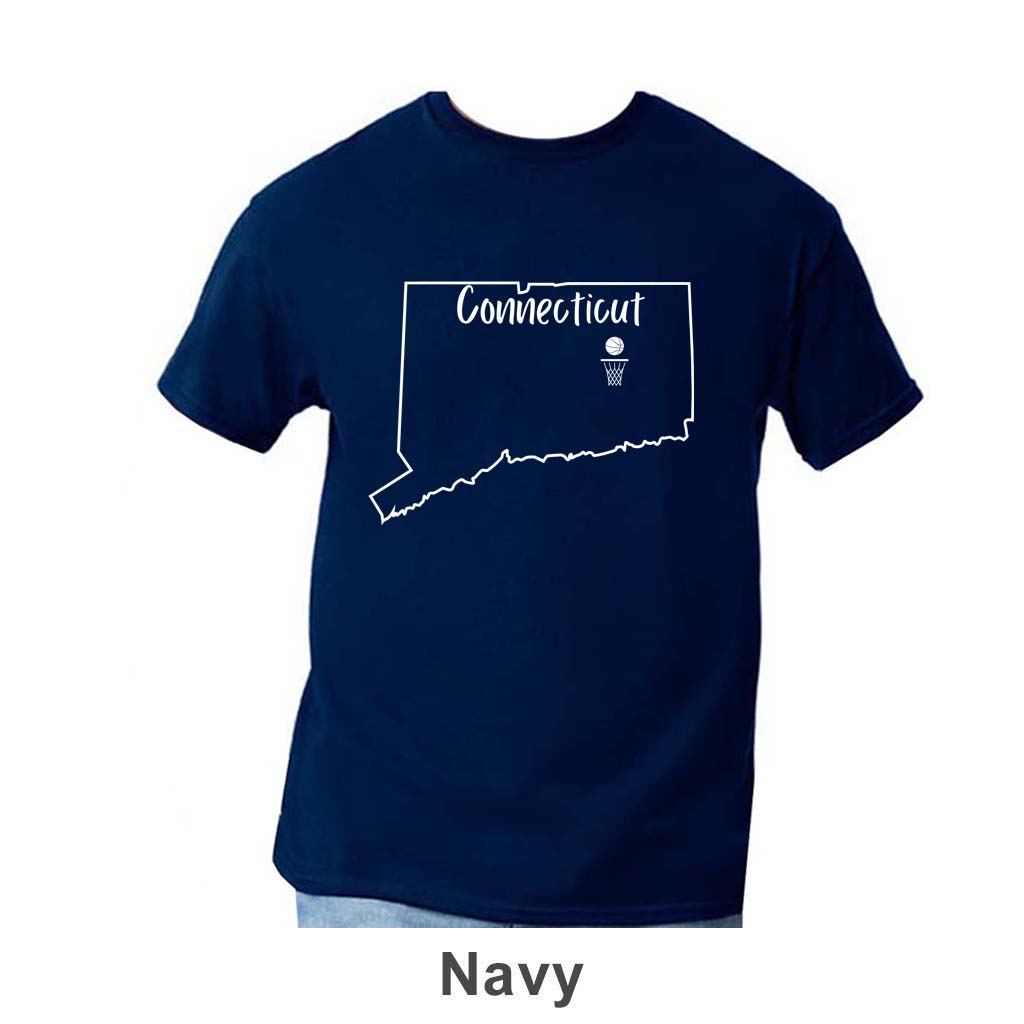 CT Basketball Design on Adult Unisex T-Shirt