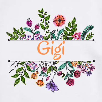 Gigi Design on Canvas Tote Bag