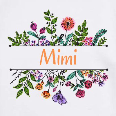 Mimi Design on Canvas Tote Bag