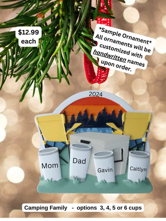 Camping Family Personalized Ornament