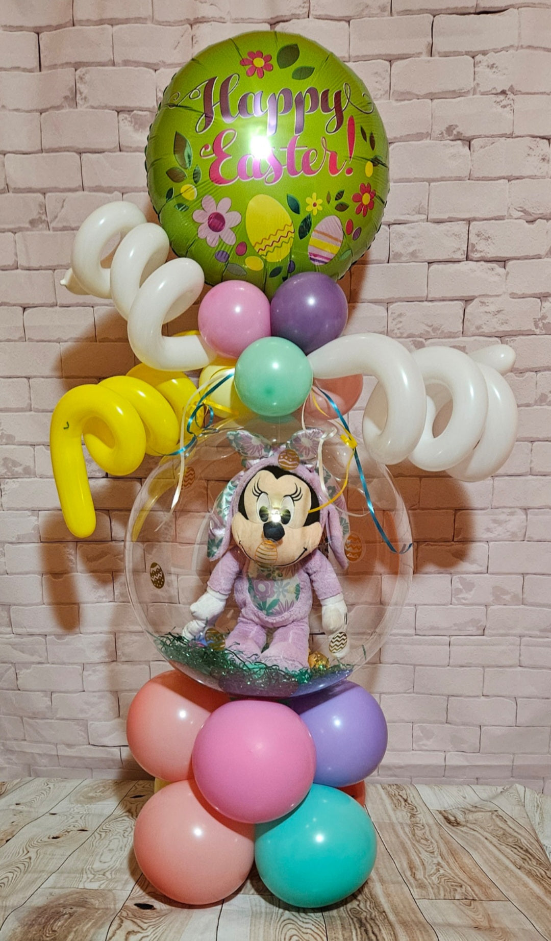 Personalized Easter stuffed bunny balloon in Mansfield CT