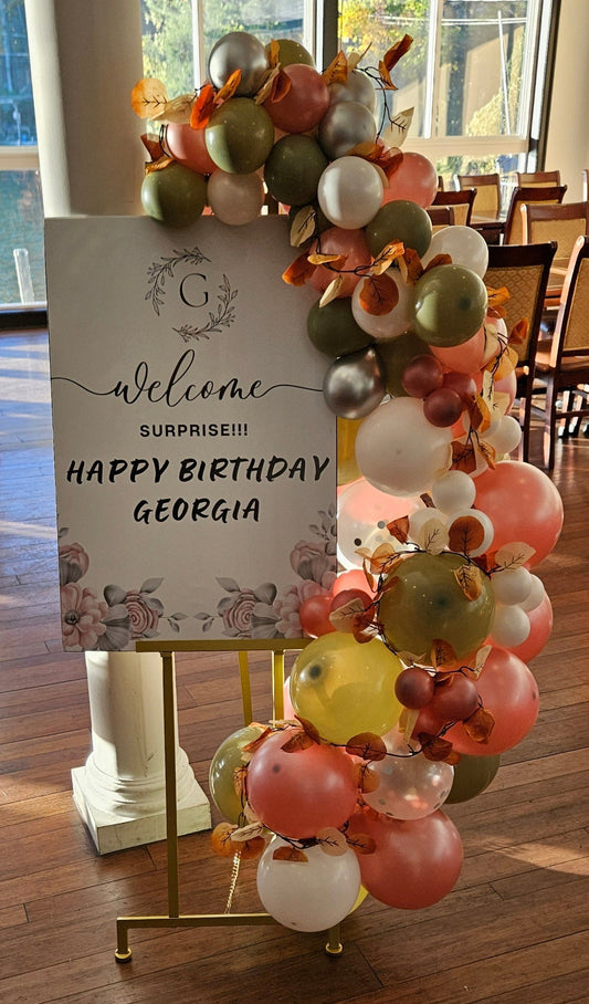 Birthday Welcome Sign with Balloons