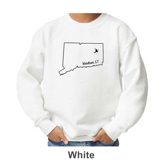 Windham CT Design on Youth Crewneck