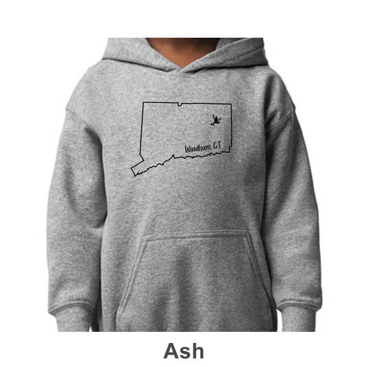 Windham CT Design on Youth Hoodie