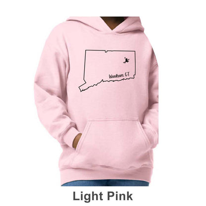 Windham CT Design on Youth Hoodie