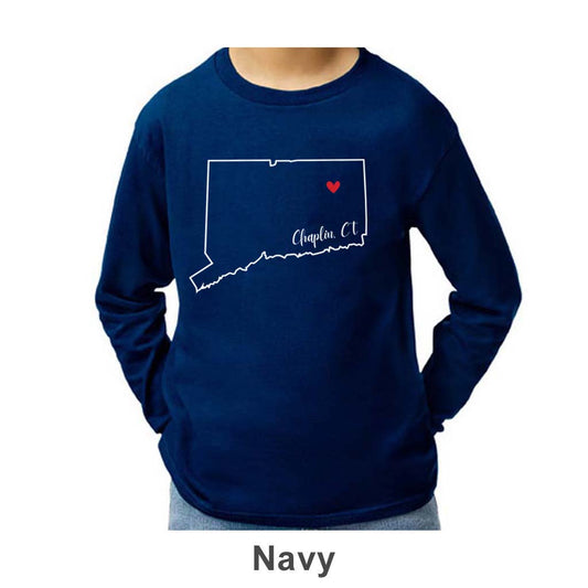 Chaplin CT Design on Youth Long Sleeve Shirt