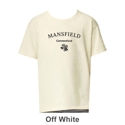 Mansfield CT Mountain Laurel Design on Youth T-Shirt