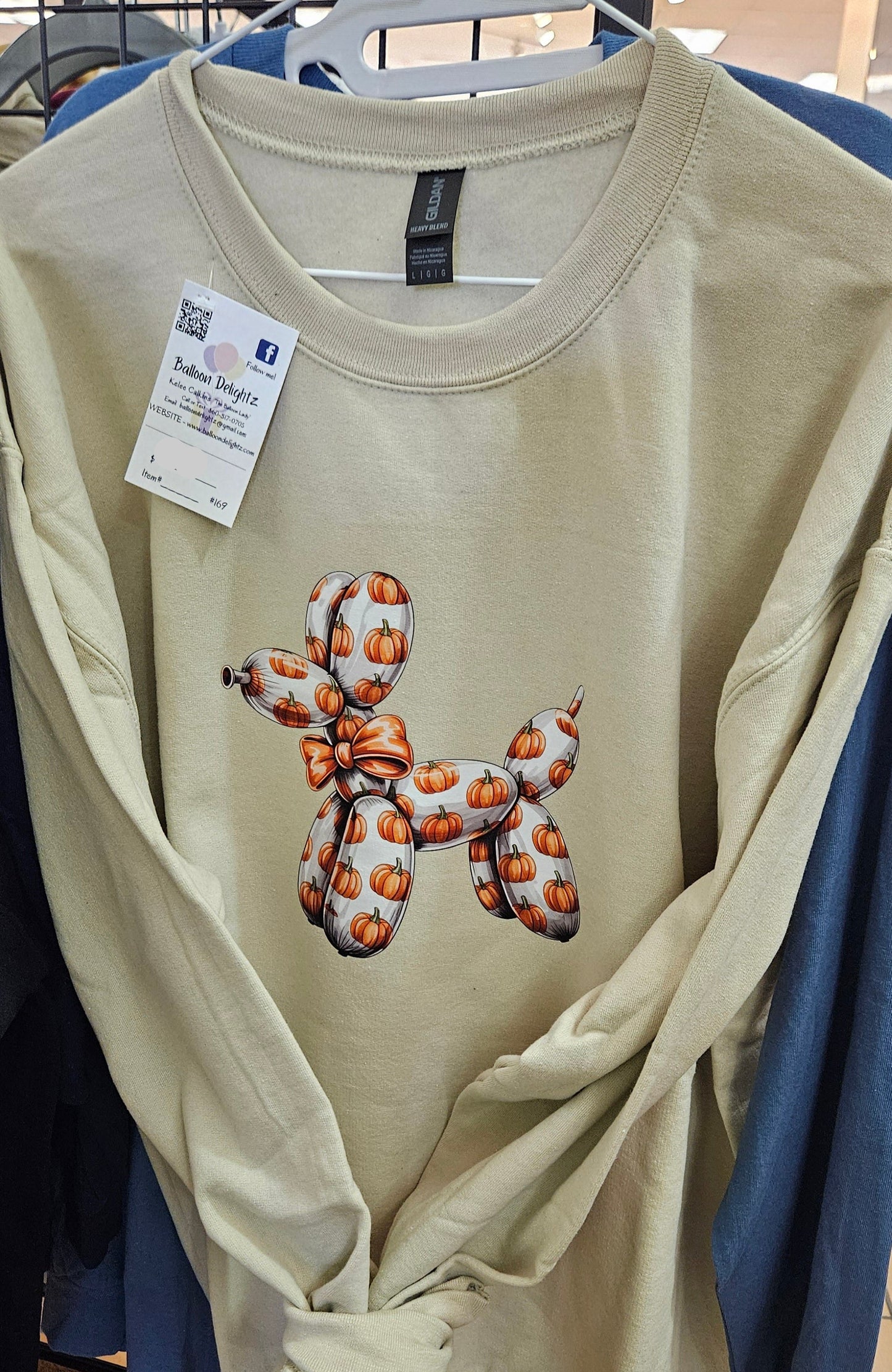 Balloon Dog with Pumpkins Design Custom Apparel