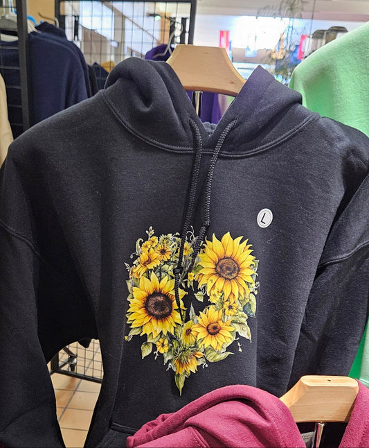 Heart Shape Sunflowers Design Custom Apparel