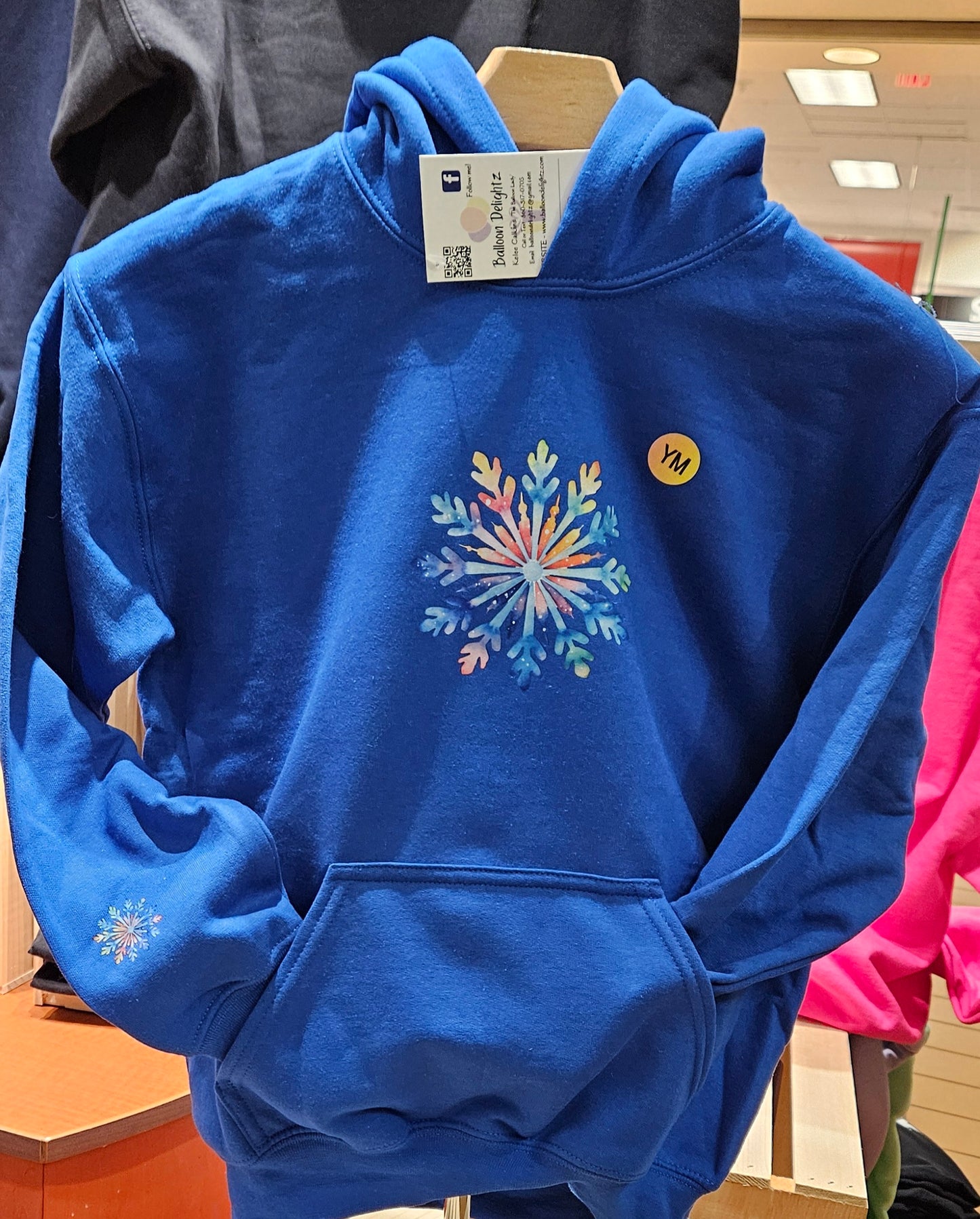Blue Snowflake Design Custom Apparel
