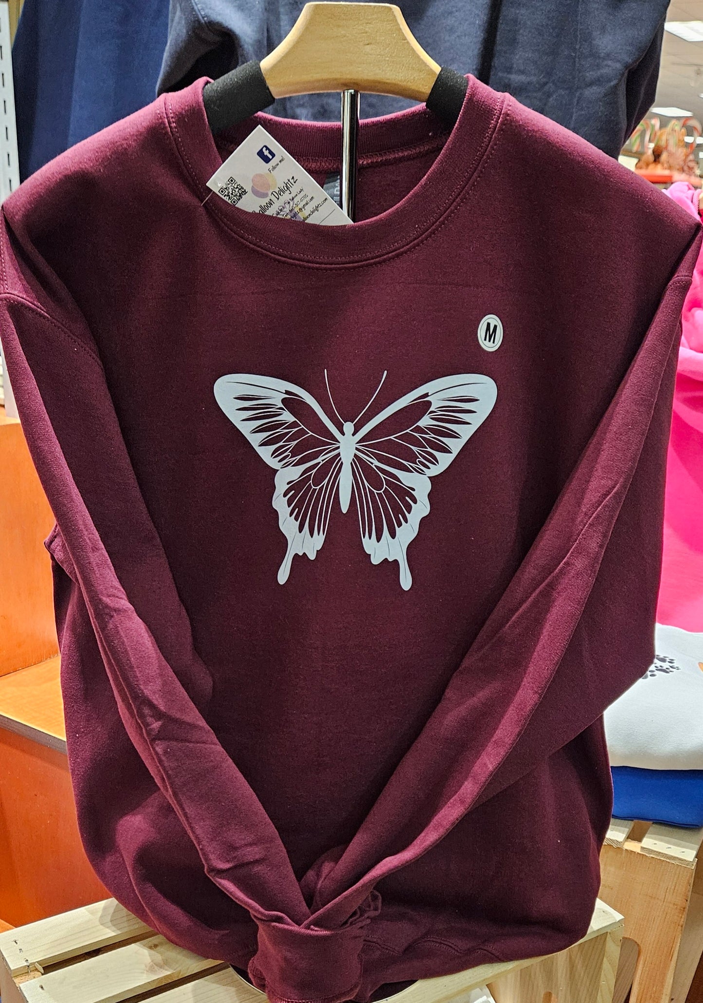 White Butterfly Design Custom Apparel