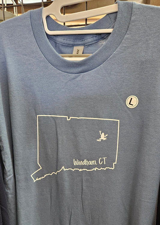 Windham CT Outline with Frog Design Custom Apparel