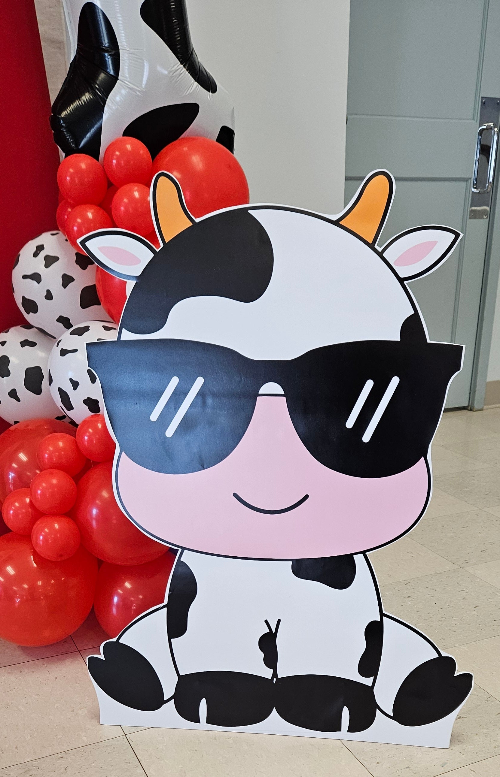 1st birthday balloon backdrop character cut-out