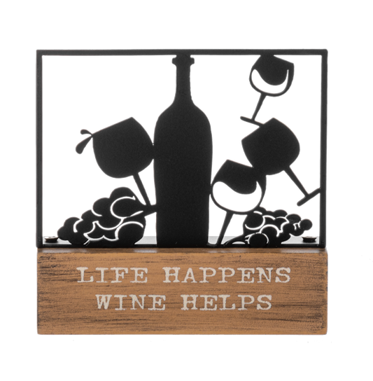 Block Talk Square – Life Happens Wine Helps
