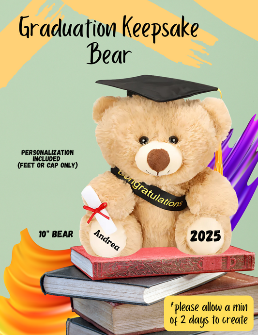 10" Personalized Graduation Bear