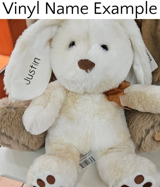 Add a Name in Vinyl Lettering to the Plush