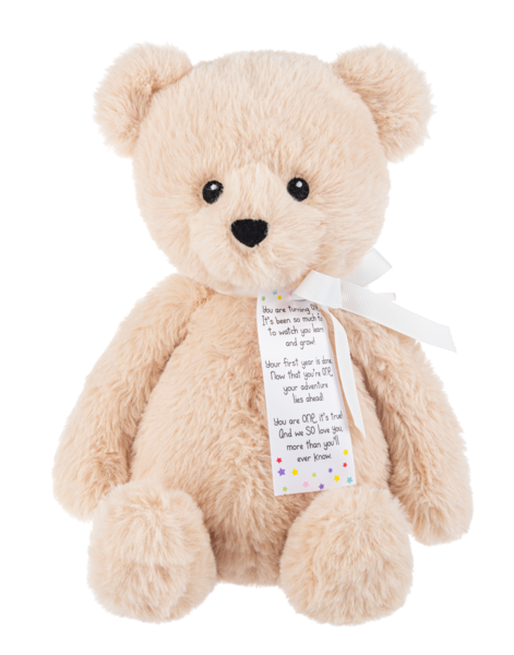 One is Fun Bear Plush w/ Poem Ribbon